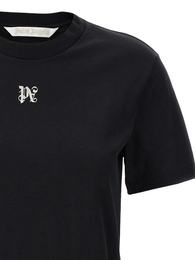 Shop Palm Angels 'monogram' T-shirt In White/black