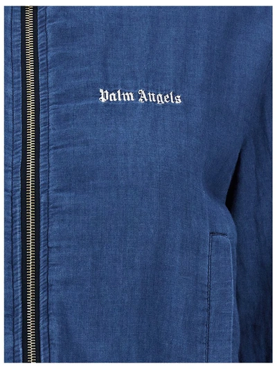 Shop Palm Angels 'track' Sweatshirt In Blue