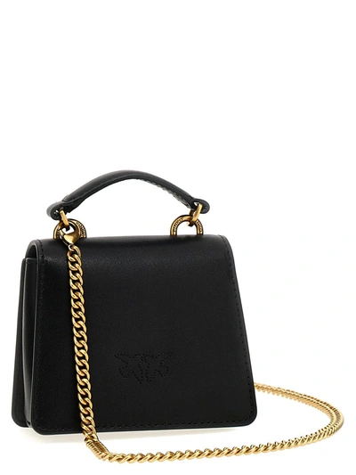 Shop Pinko 'love One Micro' Handbag In Black