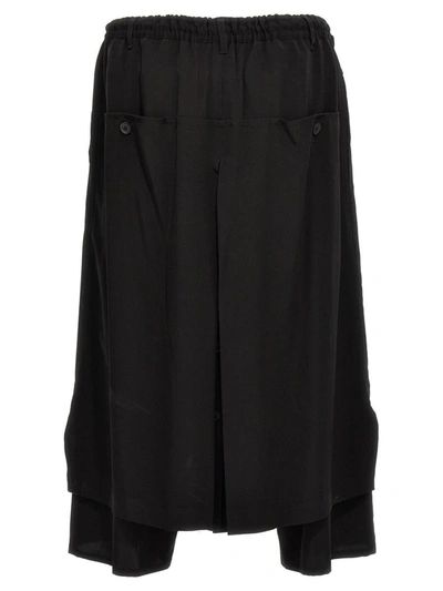 Shop Yohji Yamamoto 'u-standard Wrap' Bermuda Shorts In Black