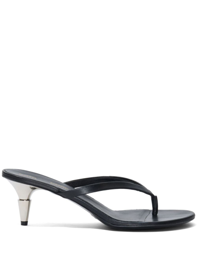 Shop Proenza Schouler Black Spike 65 Leather Sandals