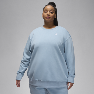 Shop Jordan Women's  Brooklyn Fleece Crew-neck Sweatshirt (plus Size) In Blue