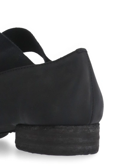 Shop Uma Wang Leather Ballet Shoes In Black