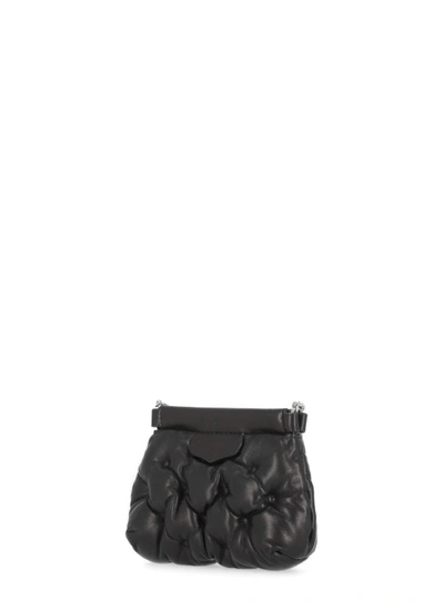 Shop Maison Margiela Black Leather Shoulder Bag