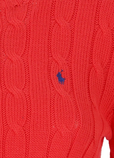 Shop Polo Ralph Lauren Red Cotton Sweater