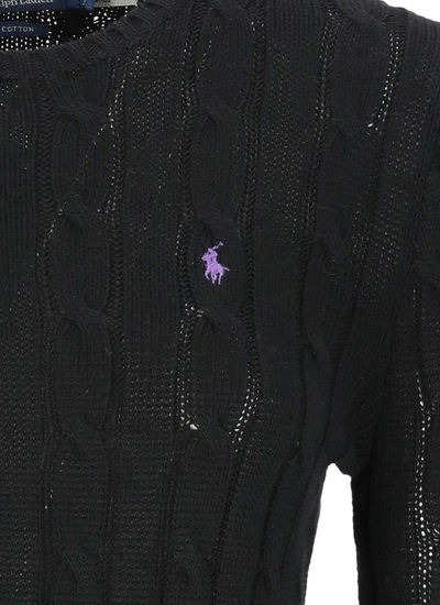 Shop Polo Ralph Lauren Black Cotton Sweater