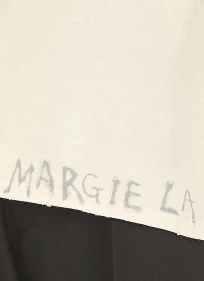 Shop Maison Margiela Cotton T-shirt In Neutrals