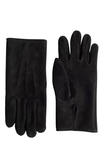 Shop Hender Scheme Suede Gloves In Black