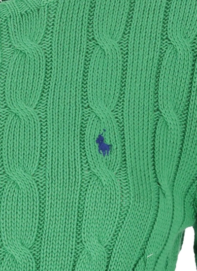 Shop Polo Ralph Lauren Green Cotton Sweater