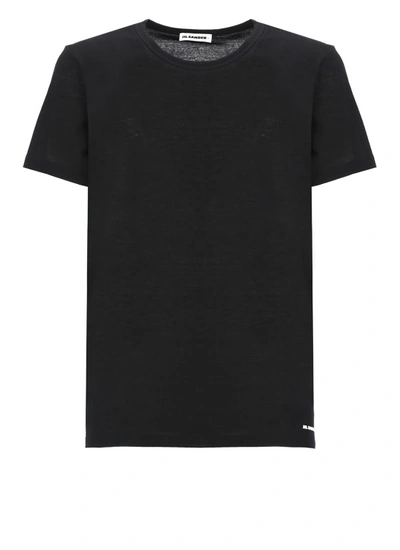 Shop Jil Sander Logoed T-shirt In Black