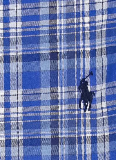 Shop Polo Ralph Lauren Blue Cotton Shirt For Man
