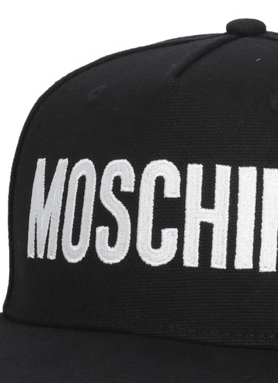 Shop Moschino Baseball Cap With Logo In Black