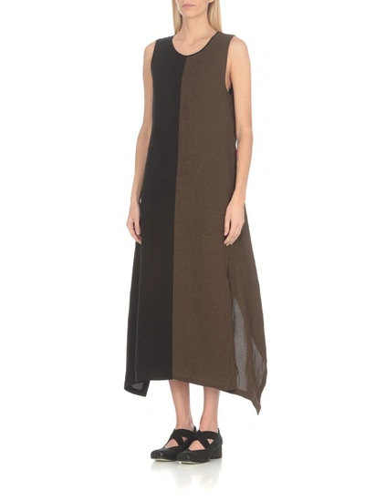 Shop Uma Wang Black And Brown Aerial Dress