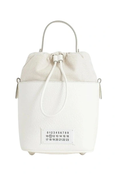Shop Maison Margiela Small 5ac Bucket Bag In White