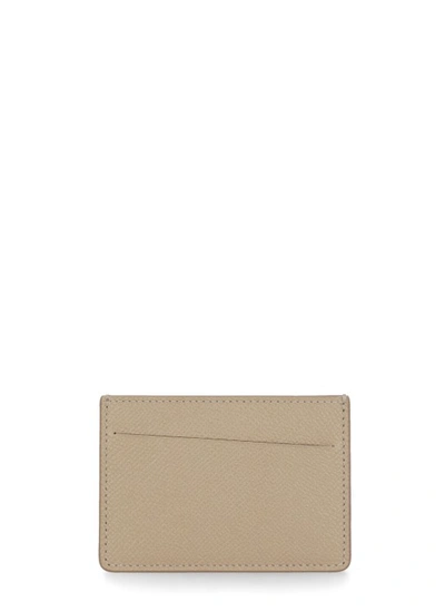 Shop Maison Margiela Beige Leather Cards Holder In Brown