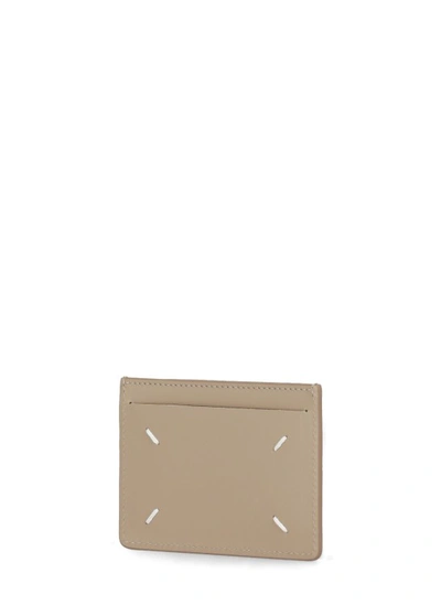 Shop Maison Margiela Beige Leather Cards Holder In Brown