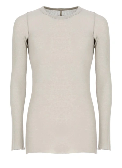 Shop Rick Owens Viscose And Silk Blend T-shirt In White