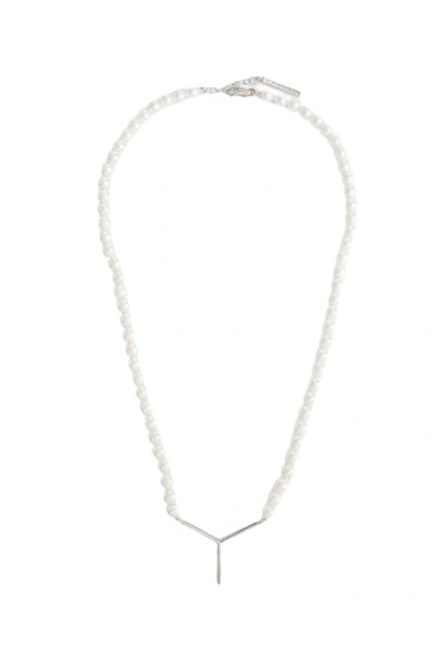 Shop Y/project Mini Y Pearl Necklace In Not Applicable