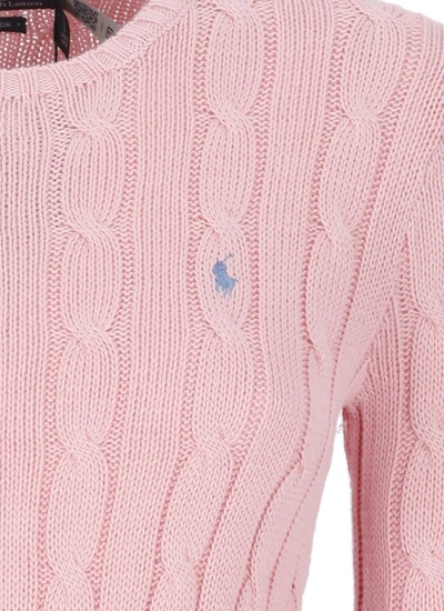 Shop Polo Ralph Lauren Pink Cotton Sweater
