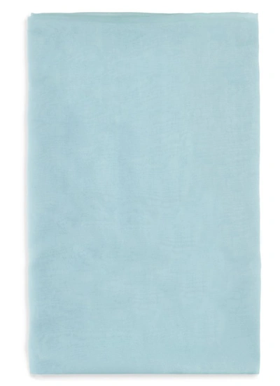 Shop Alberta Ferretti Light Blue Silk Scarf