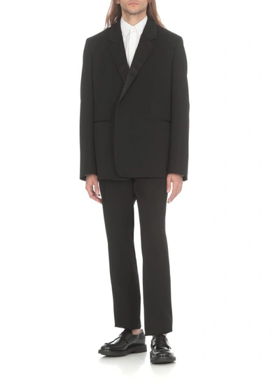 Shop Jil Sander Black Wool And Silk Tailored Suit
