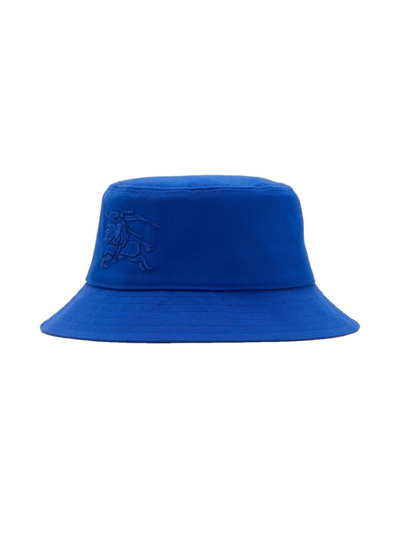 Shop Burberry Men's Ekd Check-lined Bucket Hat In Knight