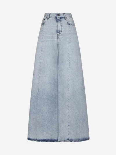 Shop Haikure Serenity Denim Maxi Skirt In Stromboli Blue