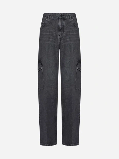 Shop Haikure Bethany Cargo Jeans In Marble Black