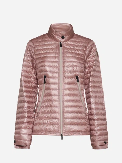 Shop Moncler Pontaix Quilted Nylon Down Jacket In Pink