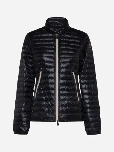 Shop Moncler Pontaix Quilted Nylon Down Jacket In Black