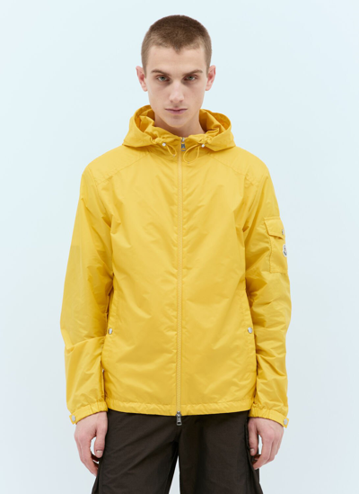 Shop Moncler Etiache Hooded Jacket In Yellow