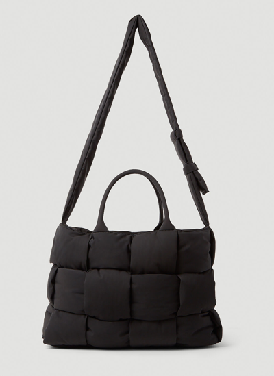 Shop Bottega Veneta Large Arco Padded Tote Bag In Black