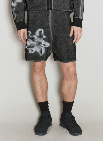Shop Y-3 Gfx Knit Shorts In Black