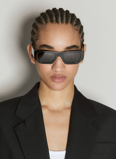 Shop Prada Rectangular Frame Sunglasses In Black