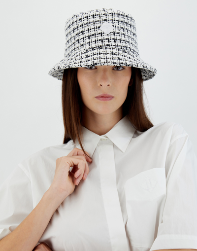 Herno Trend Tweed Hat In White
