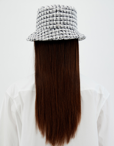 Herno Trend Tweed Hat In White