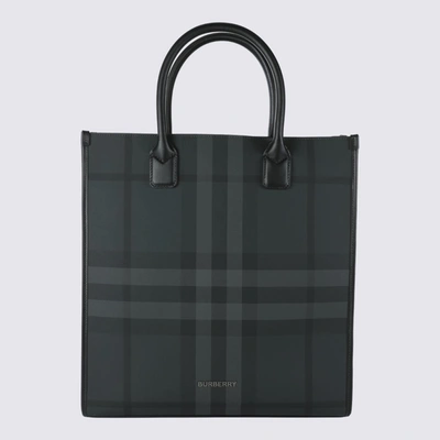 Shop Burberry Bags In Charcoal