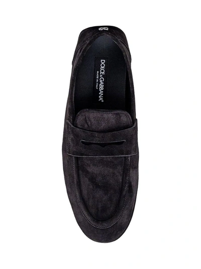 Shop Dolce & Gabbana Dg Leather Driver In Black