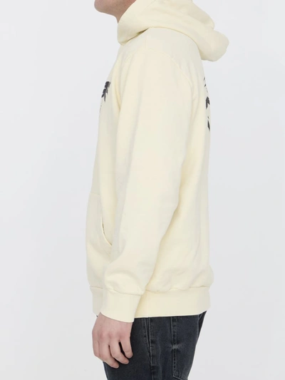 Shop Palm Angels The Palm Hoodie In Cream