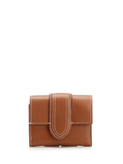 Shop Jacquemus Le Compact Bambino Wallet In Brown