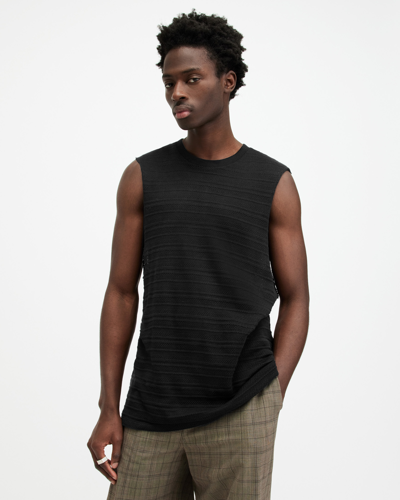 Shop Allsaints Drax Sleeveless Relaxed Fit Tank Top In Jet Black