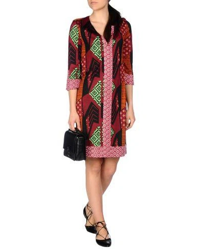 Shop Diane Von Furstenberg Short Dress In Garnet