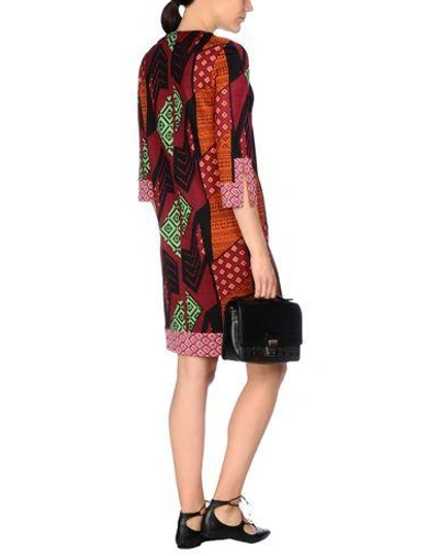 Shop Diane Von Furstenberg Short Dress In Garnet