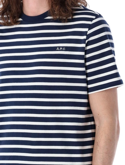 Shop Apc A.p.c. Isaac T-shirt In White/navy