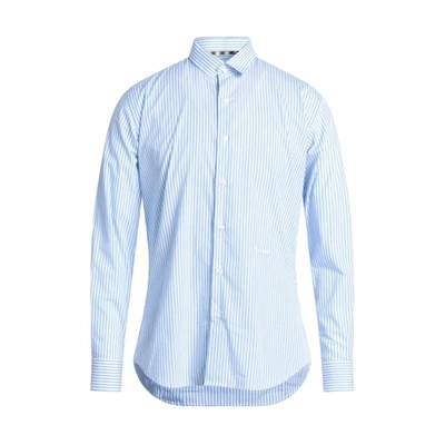 Shop Aquascutum Light Blue Cotton Shirt