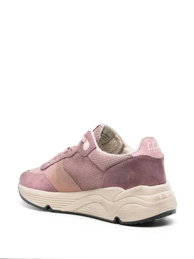 Shop Golden Goose Running Sole Lace-up Sneakers In Ash Rose/mauve/antique Pink