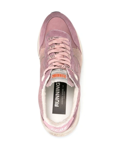 Shop Golden Goose Running Sole Lace-up Sneakers In Ash Rose/mauve/antique Pink
