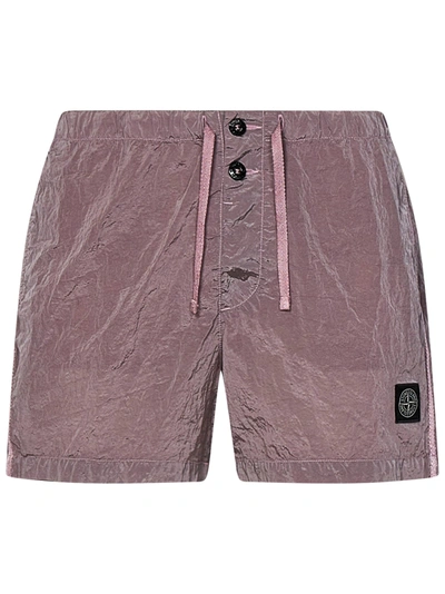 Shop Stone Island Swimsuit In Rosa