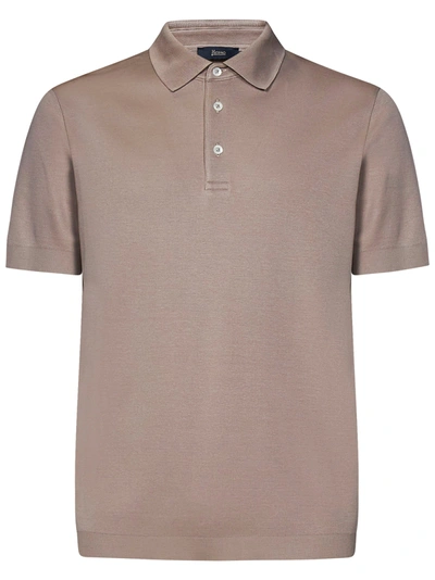 Shop Herno Polo Shirt In Beige