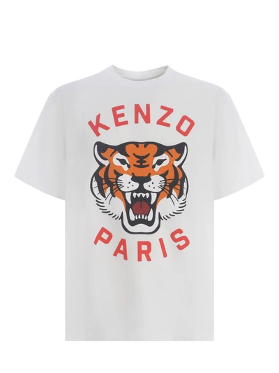 Shop Kenzo T-shirt  "lucky Tiger" In White